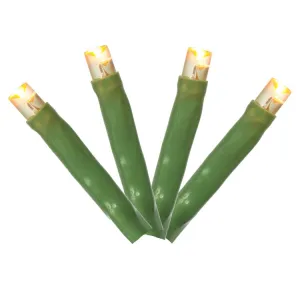 144-Count Yellow Cluster Light Set on 24' Green Wire