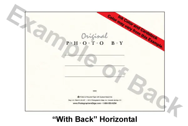 502SC - Bright White, Scarlet Red Border, Horizontal, set of 10 cards