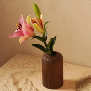 Abdiya Ceramic Vase - Brown