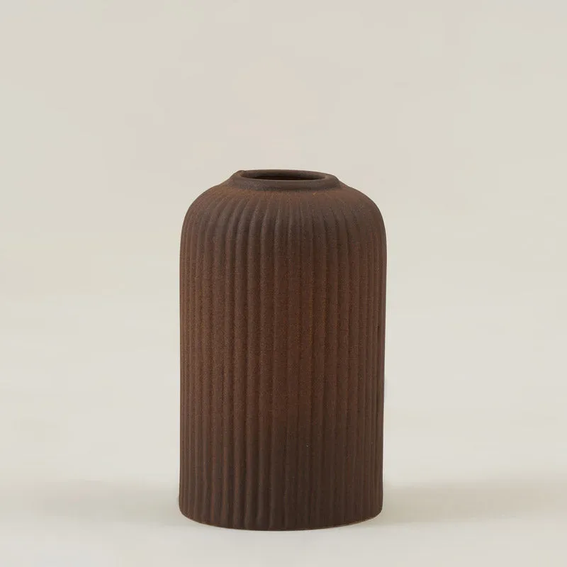 Abdiya Ceramic Vase - Brown