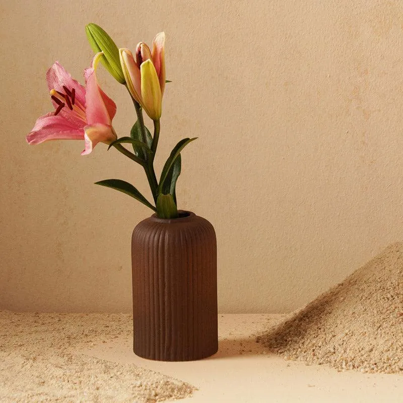 Abdiya Ceramic Vase - Brown