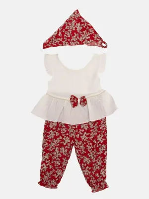 Baby Girl Emina  Summer 3-Piece Set-Red