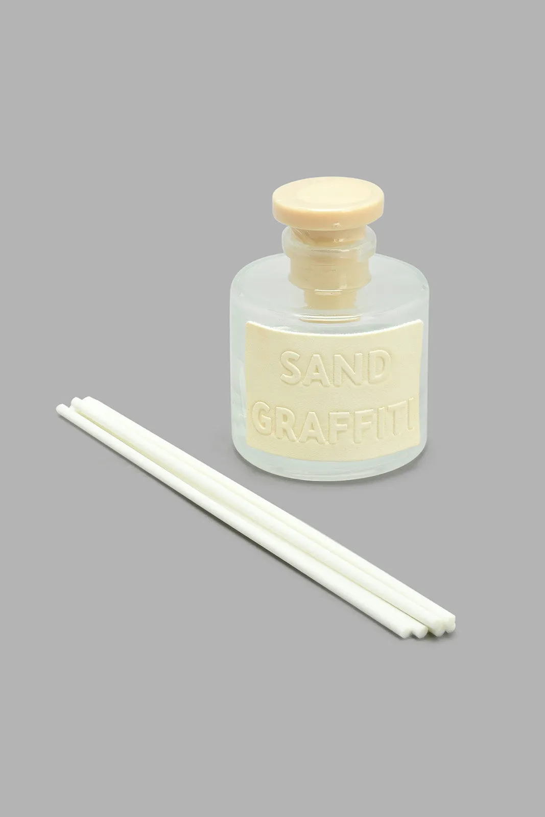 Beige Sand Graffiti Diffuser and Candle Gift Set (2 Piece)