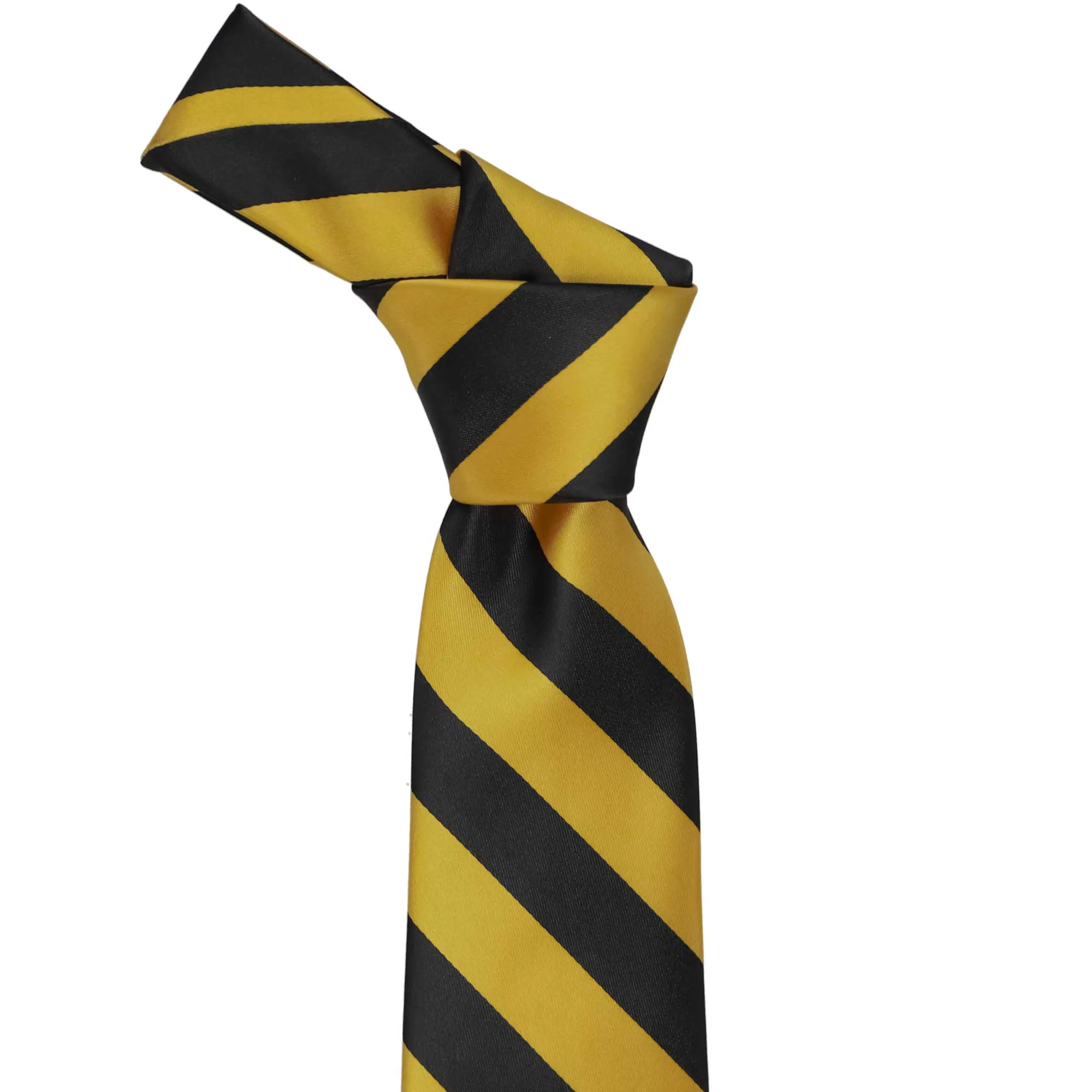 Black and Gold Striped Tie