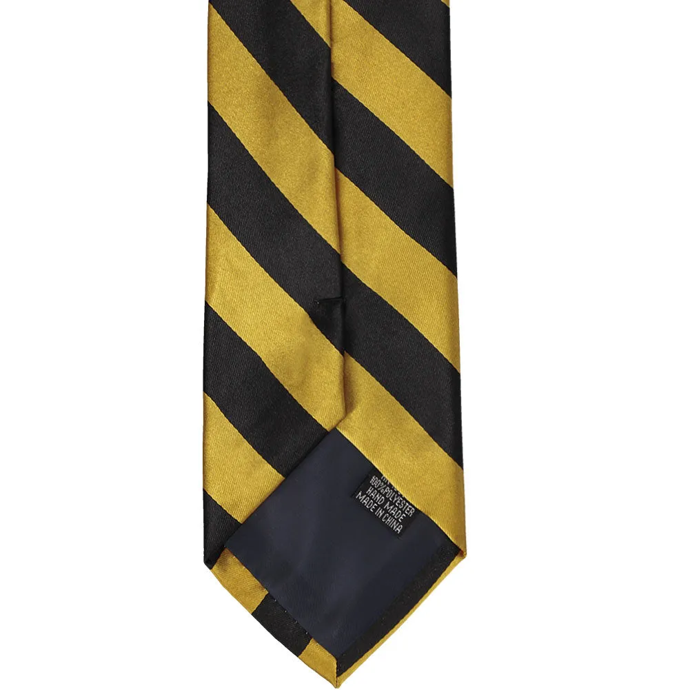 Black and Gold Striped Tie