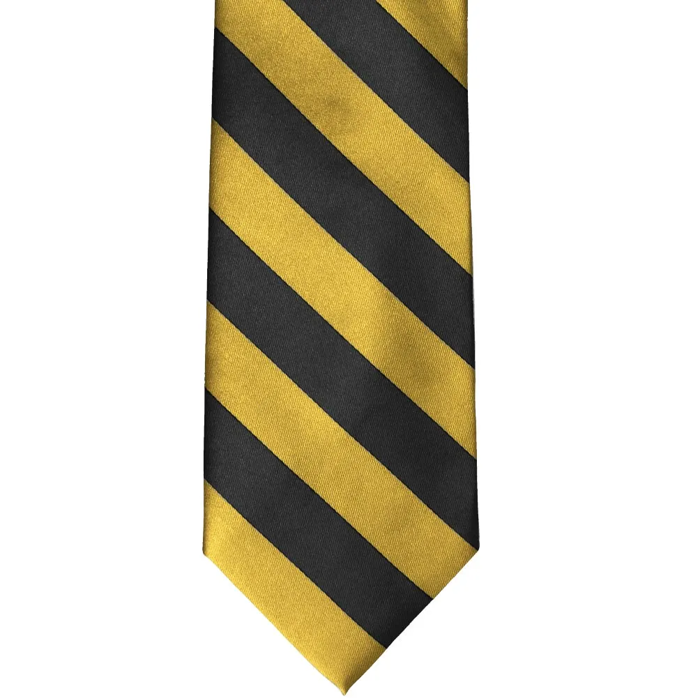 Black and Gold Striped Tie