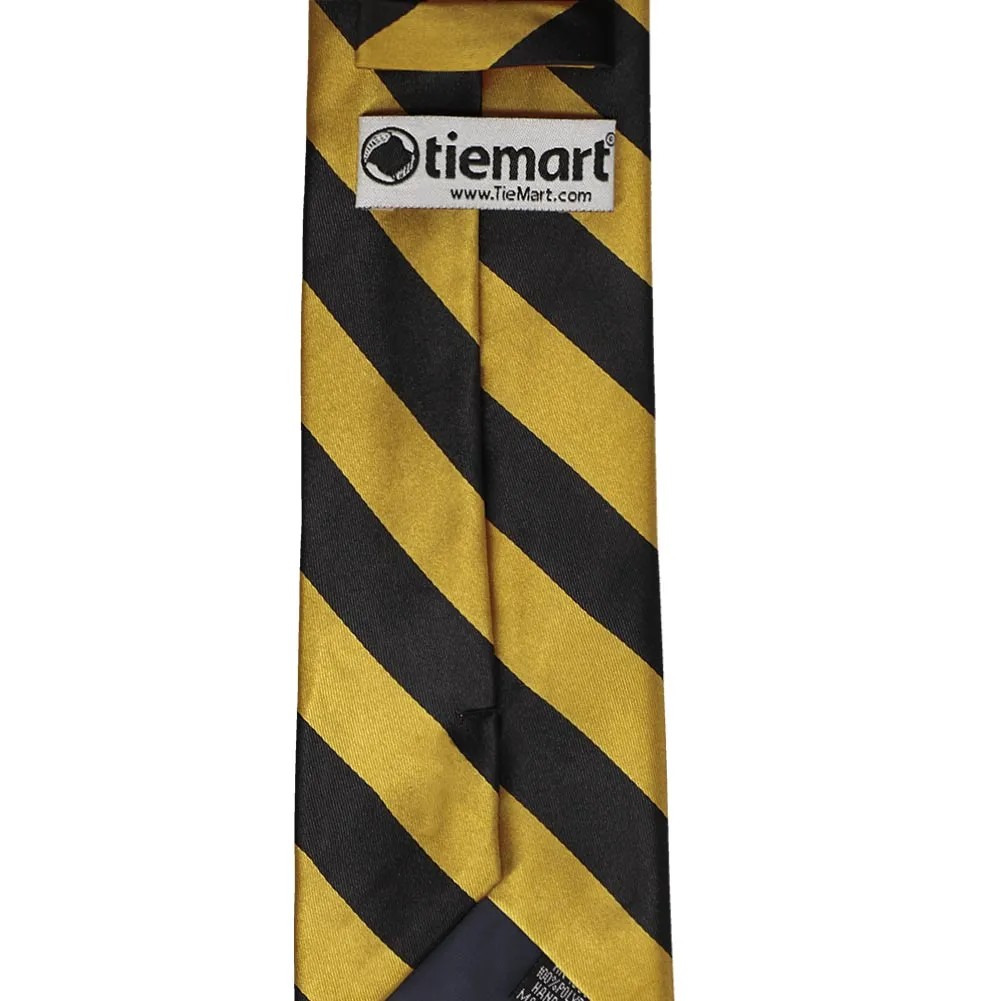 Black and Gold Striped Tie