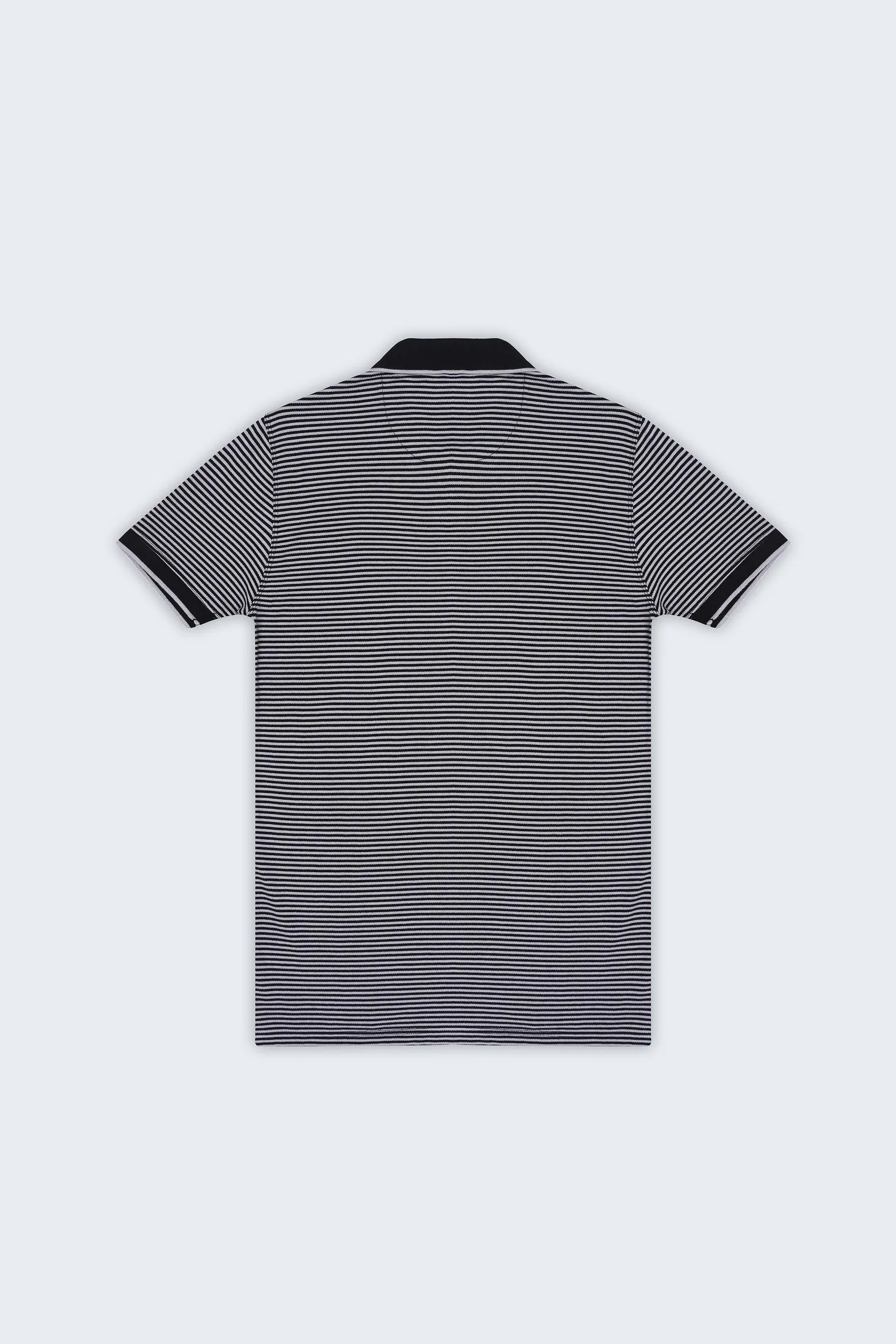Black Striped Polo