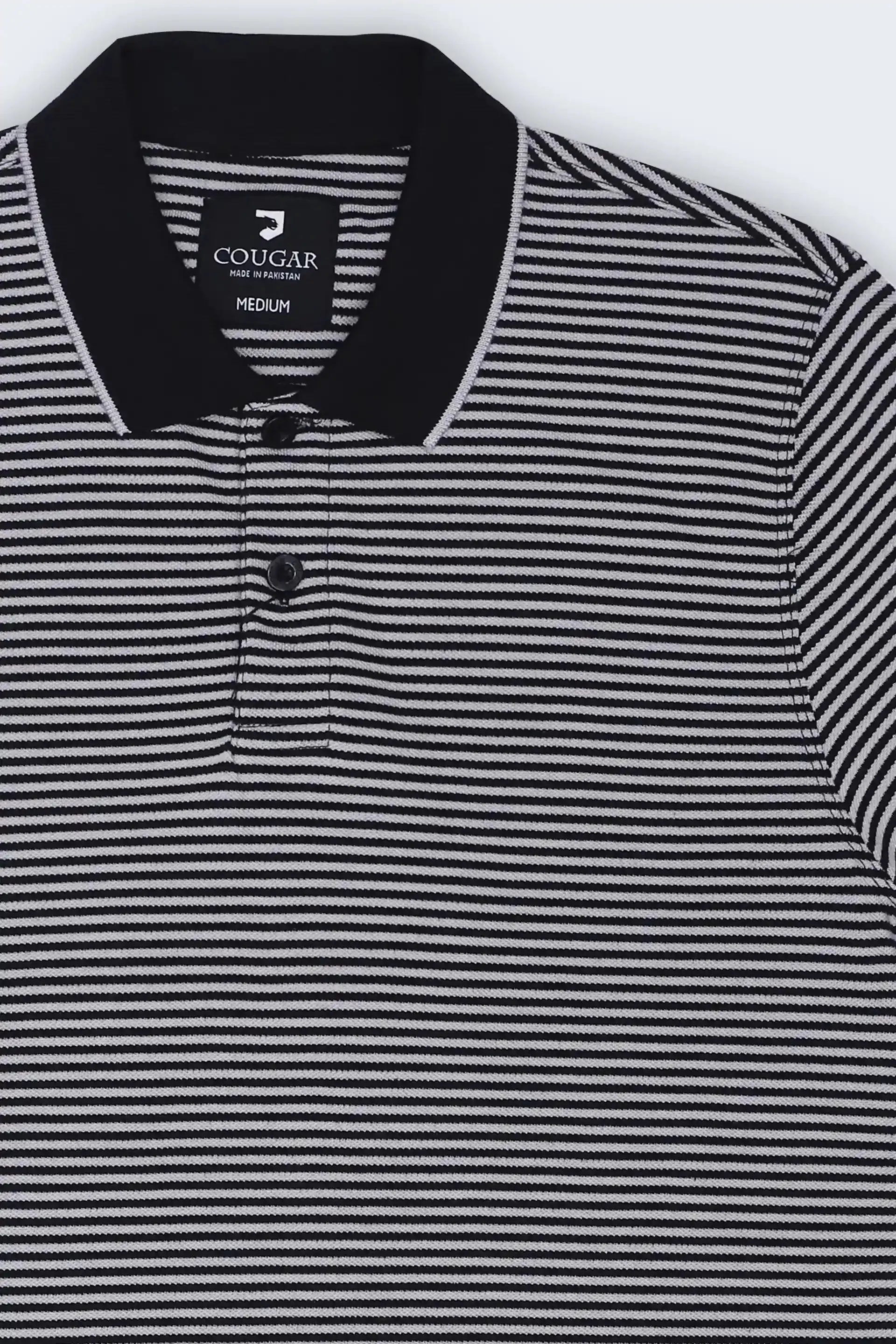 Black Striped Polo