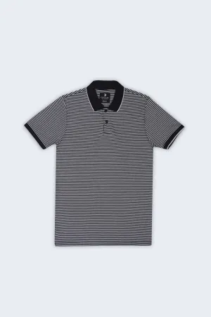 Black Striped Polo