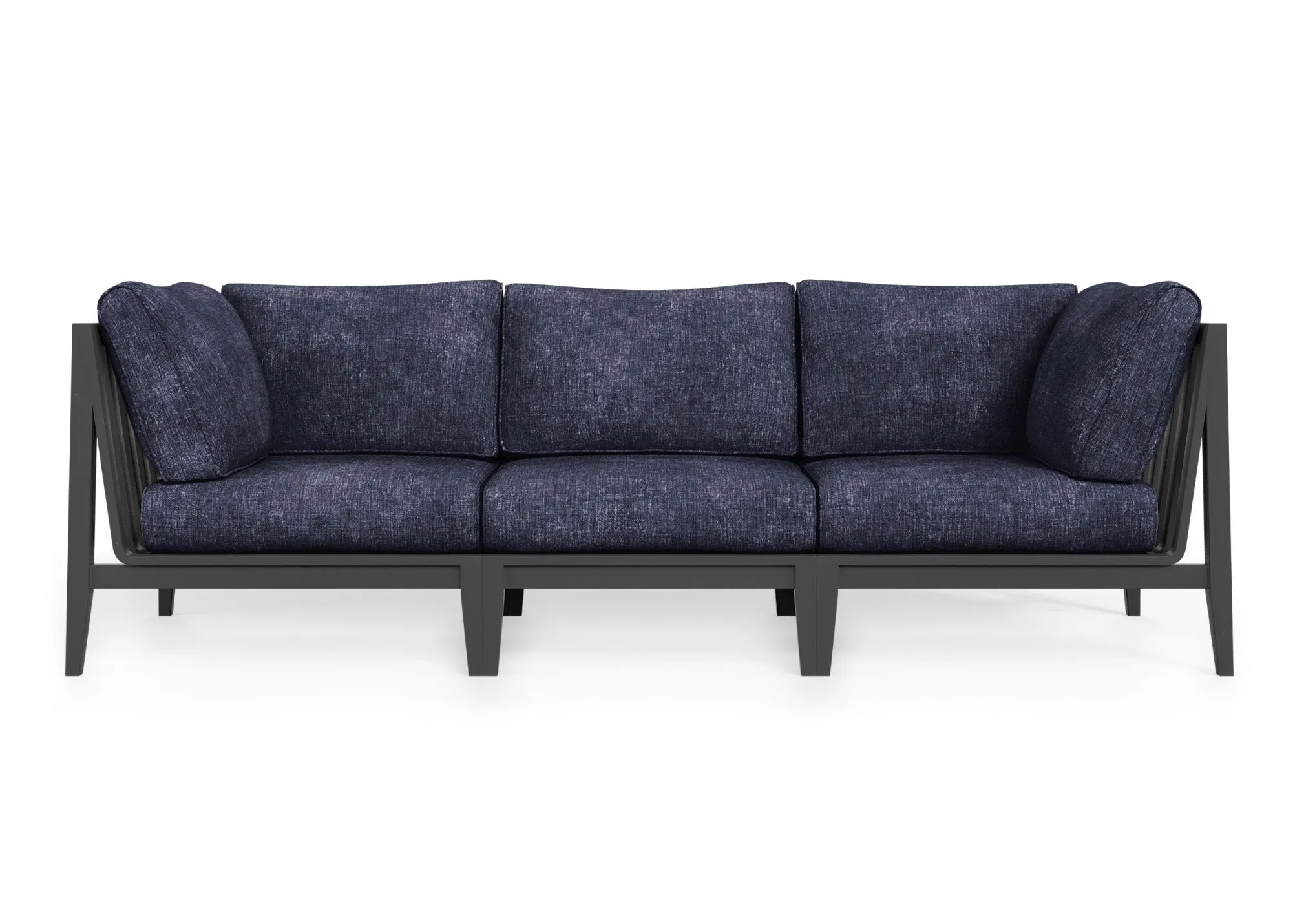 Charcoal Aluminum Outdoor Sofa - 3 Seat