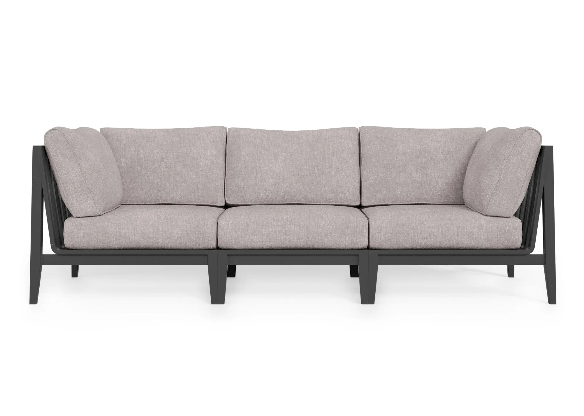 Charcoal Aluminum Outdoor Sofa - 3 Seat
