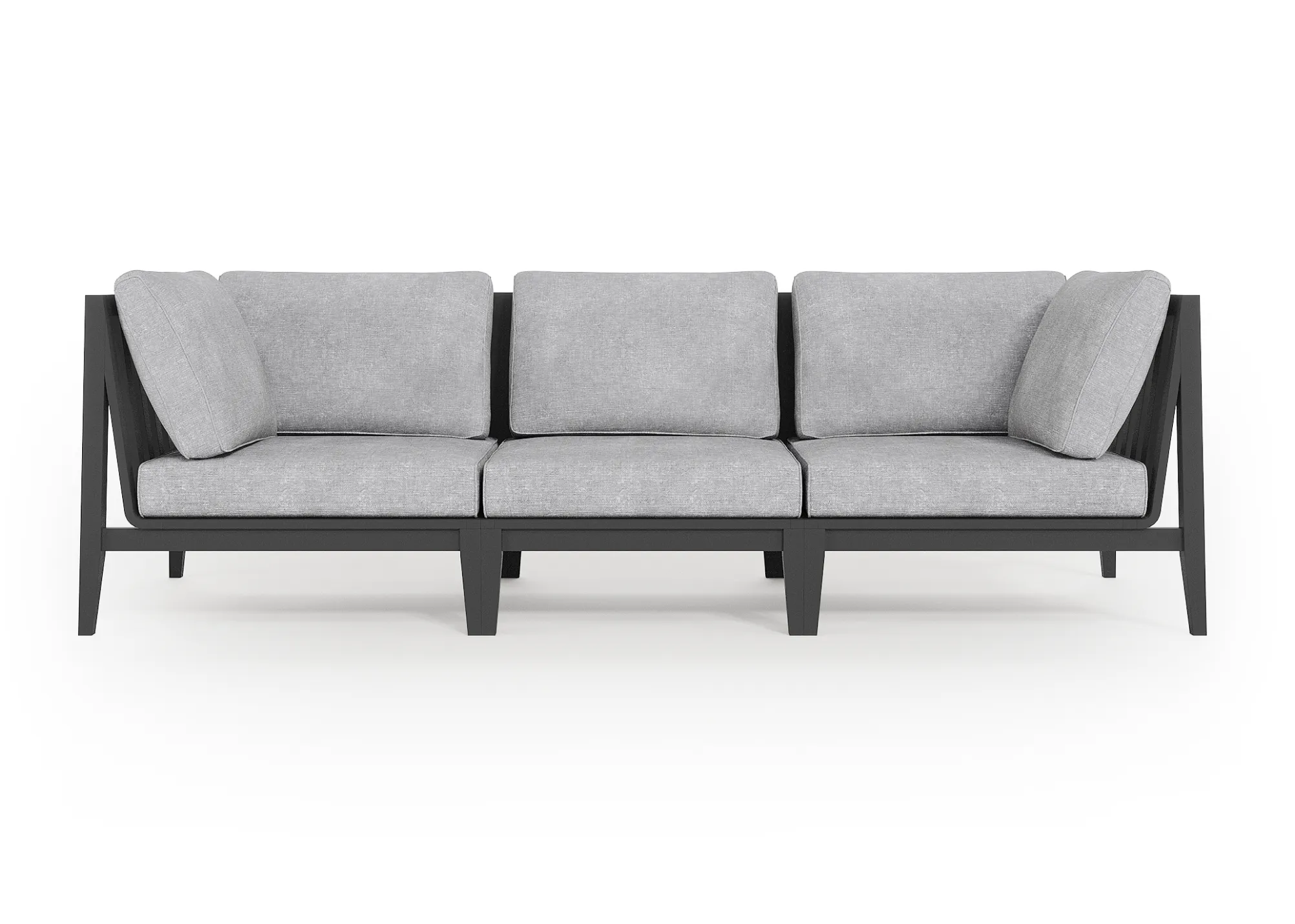 Charcoal Aluminum Outdoor Sofa - 3 Seat