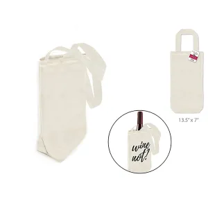 DIY Canvas Bottle Bag Polyester and Cotton Blend 13.5x7in