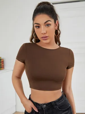Earthy Charm Cotton Crop Top