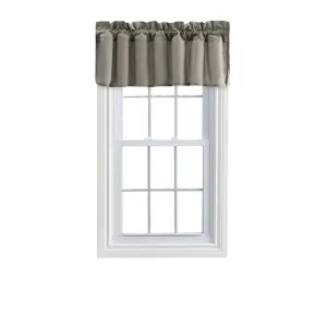 Ellis Stacey Lined 3" Rod Pocket High Quality Fabric Solid Color Window Swag Set Filler Valance 42"x13" Grey
