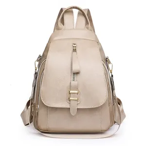 Everyday PU Leather Backpack Designed for Waterproof Convenience