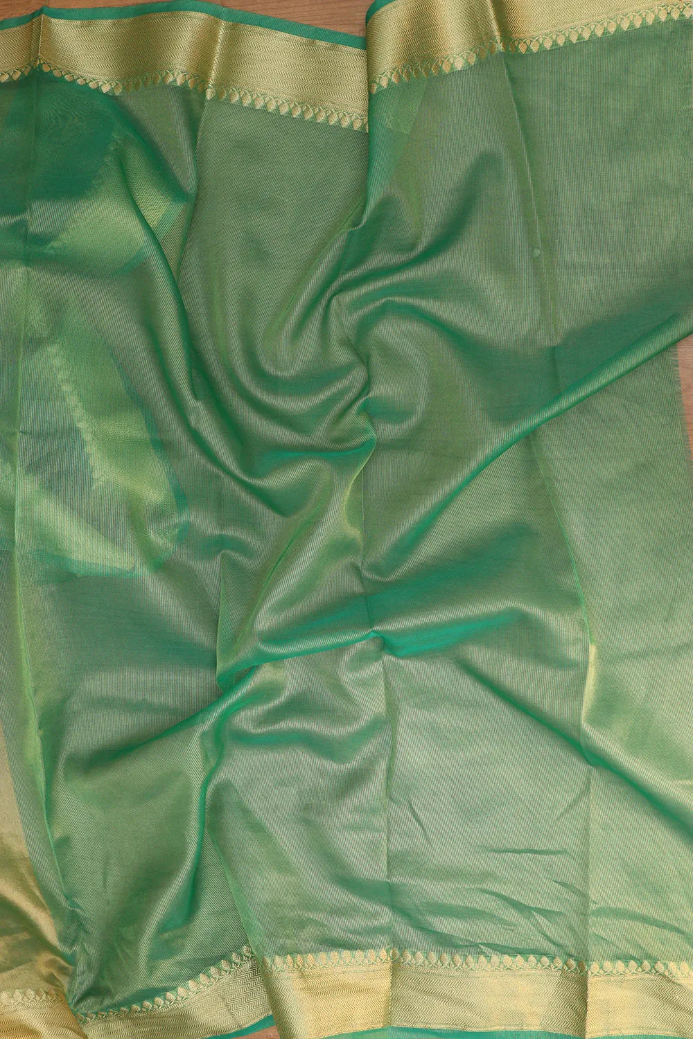 Exquisite Green Banarasi Tissue Saree - Timeless Elegance