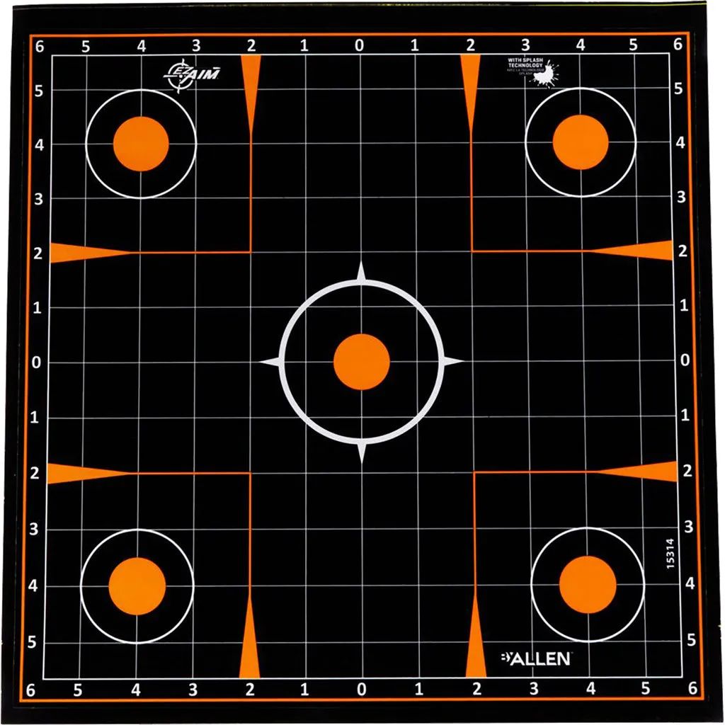 Ezaim Splash Sight-in Grid Adhesive Targets 12x12 5 Pk.