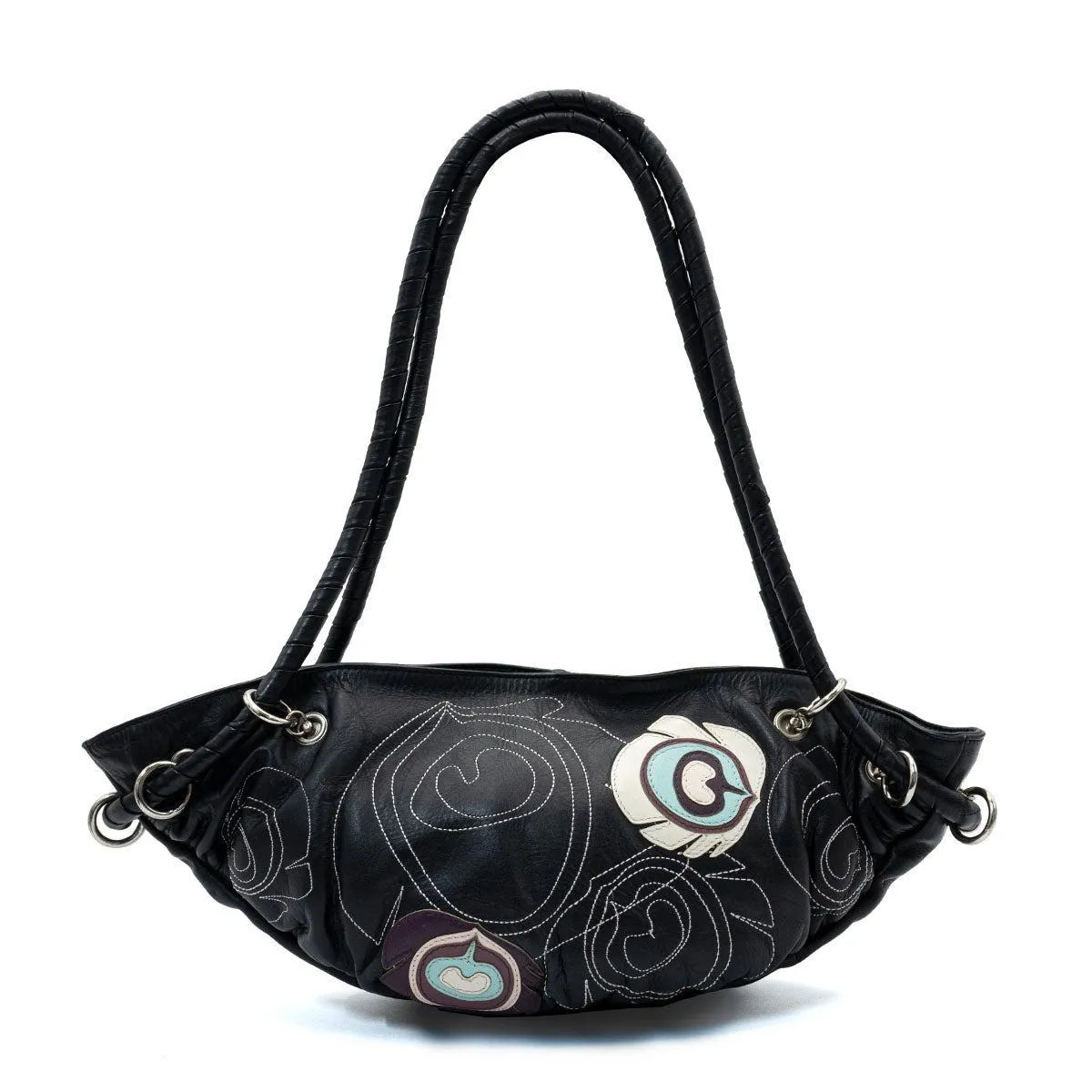 Fiorelli Stiched Shoulder Bags Leather Black Colour For Women