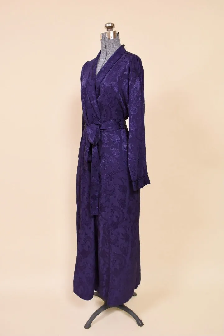 Heliotrope Deep Purple Damask Robe By Victoria's Secret, S