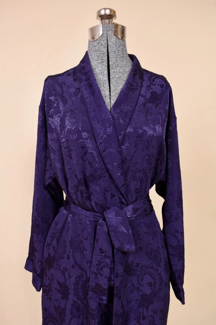 Heliotrope Deep Purple Damask Robe By Victoria's Secret, S
