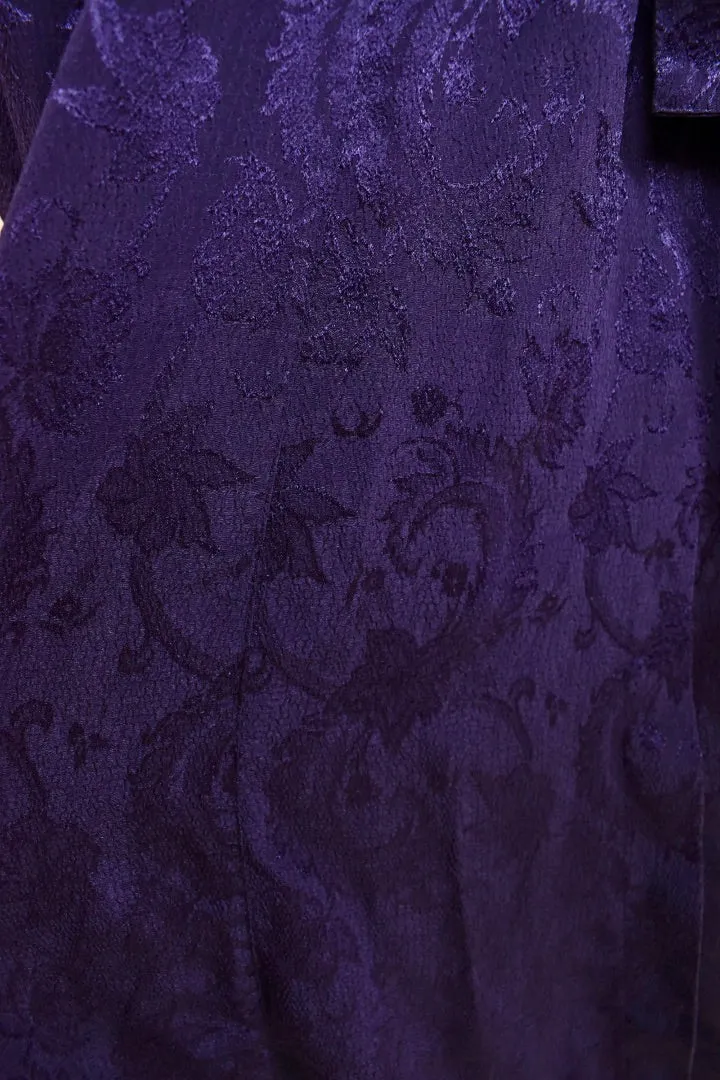 Heliotrope Deep Purple Damask Robe By Victoria's Secret, S