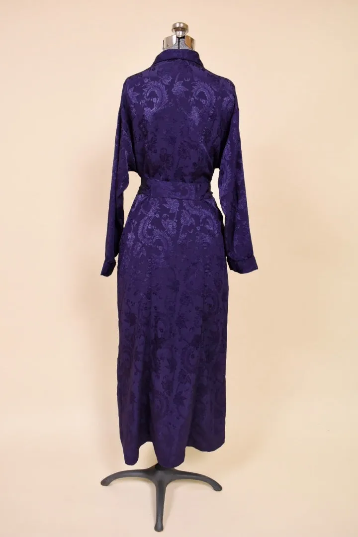 Heliotrope Deep Purple Damask Robe By Victoria's Secret, S