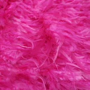 Hot Pink Feathered Embroidered Fashion Fabric