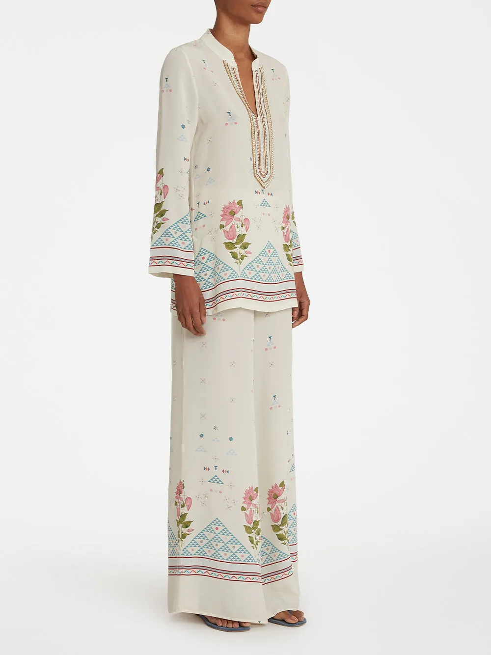 Jamila Tunic in Indian Rose Print