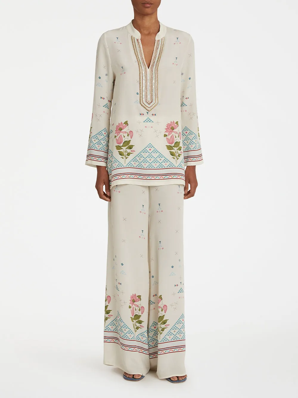 Jamila Tunic in Indian Rose Print