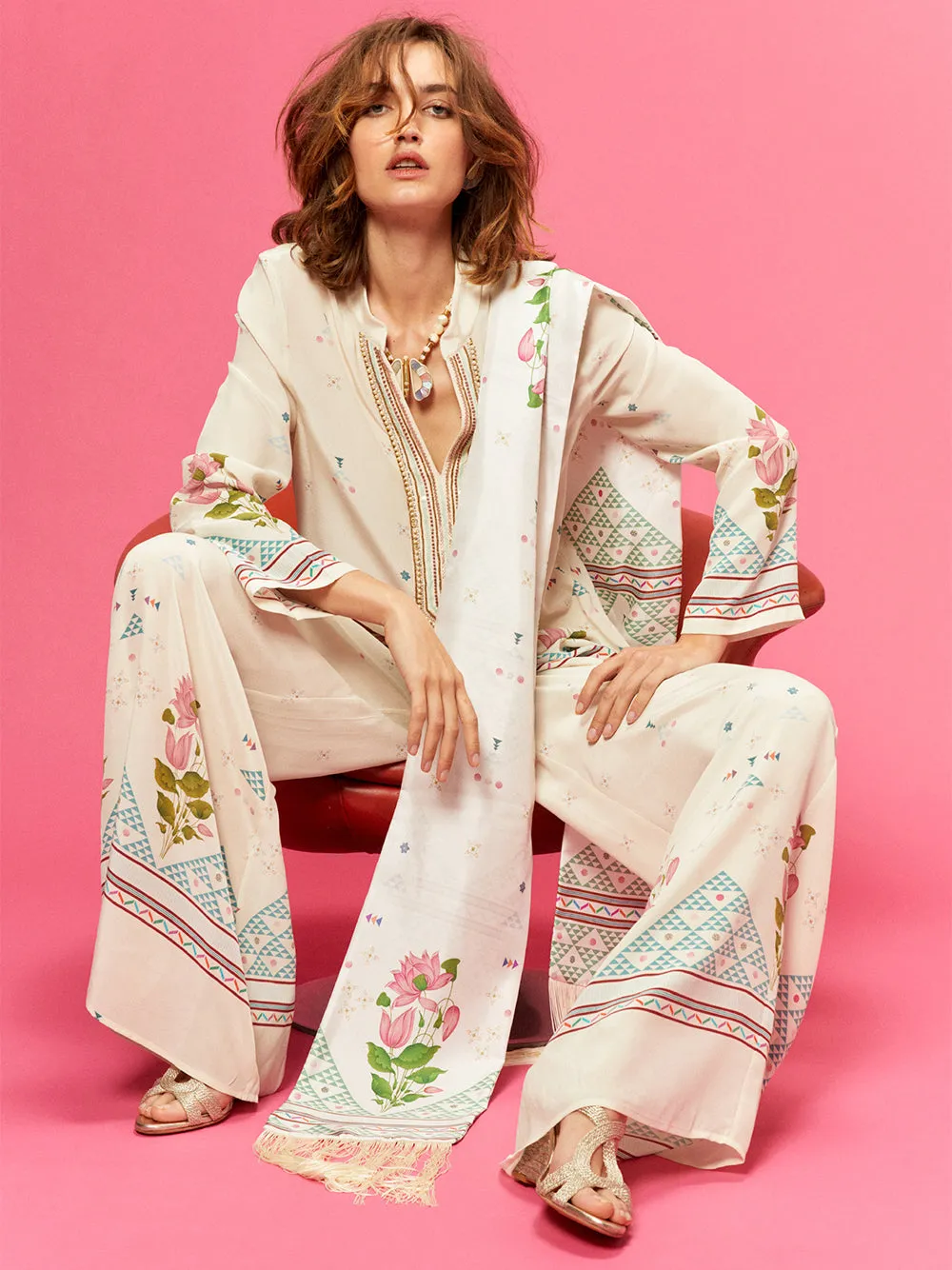 Jamila Tunic in Indian Rose Print