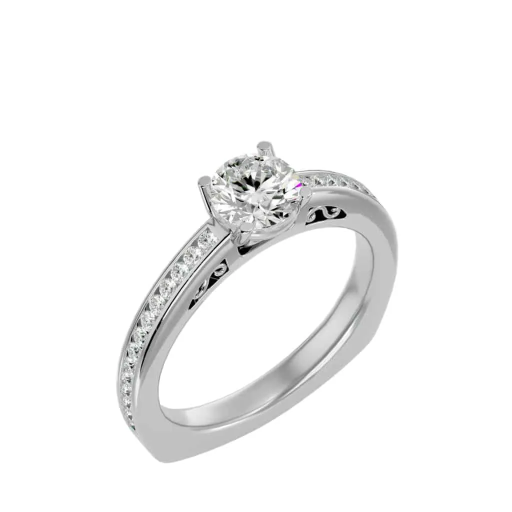 Josephine Traditional Diamond Engagement Ring Channel Setting
