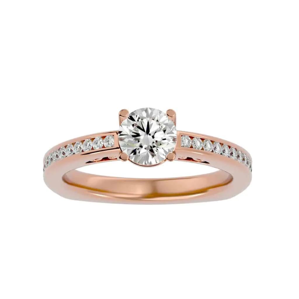 Josephine Traditional Diamond Engagement Ring Channel Setting
