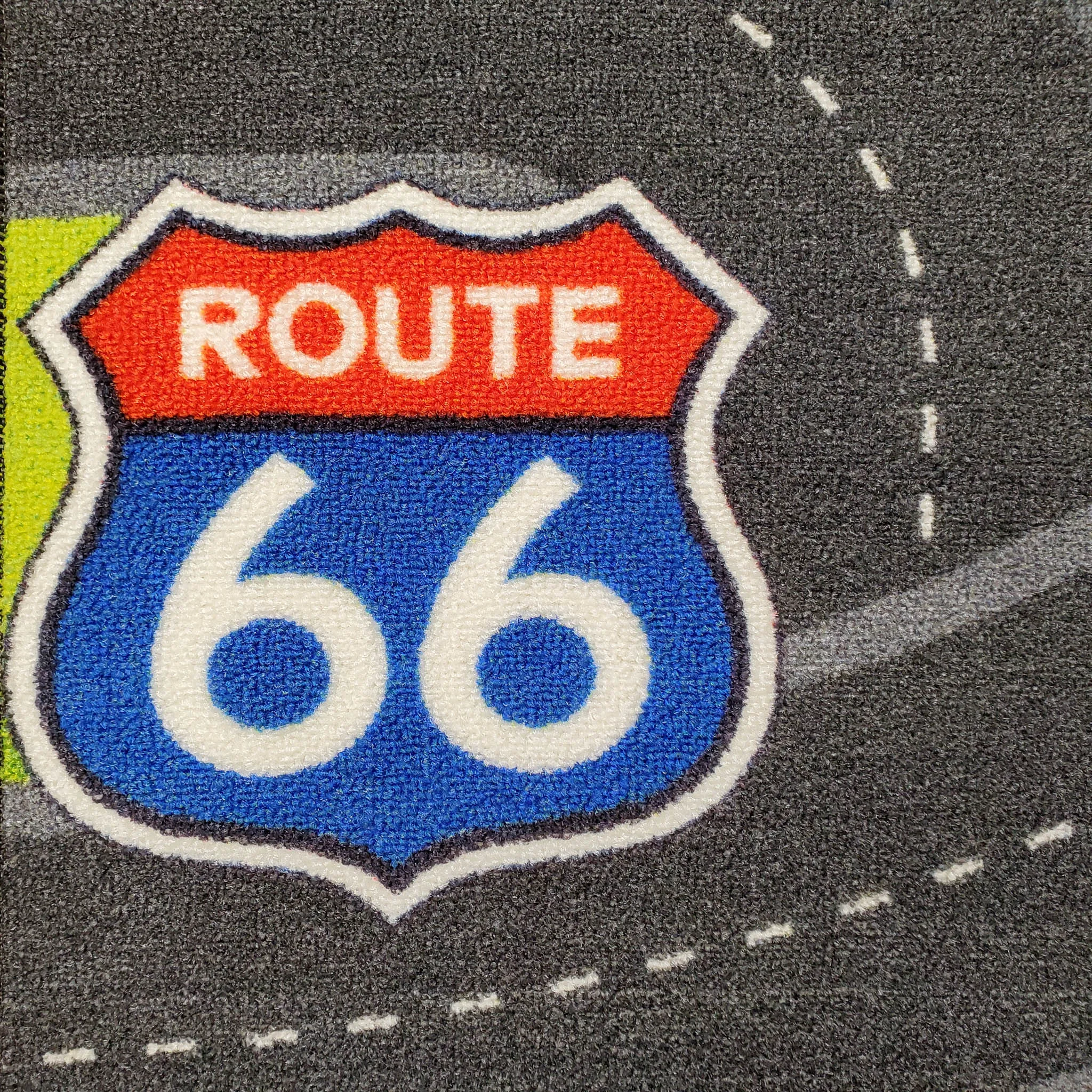 Kids Area Rug Traffic Signs Educational Non Slip Rubber Back Stain Resistant