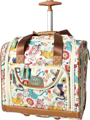 Lily Bloom Designer 15 Inch Carry On Travel Luggage Lightweight Rolling Suitcase Bag