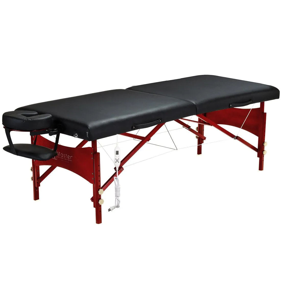 Master Massage 70cm Roma Portable Massage Table Package with THERMA-TOP - Built-In Adjustable Heating System for Extreme Comfort! (Black)