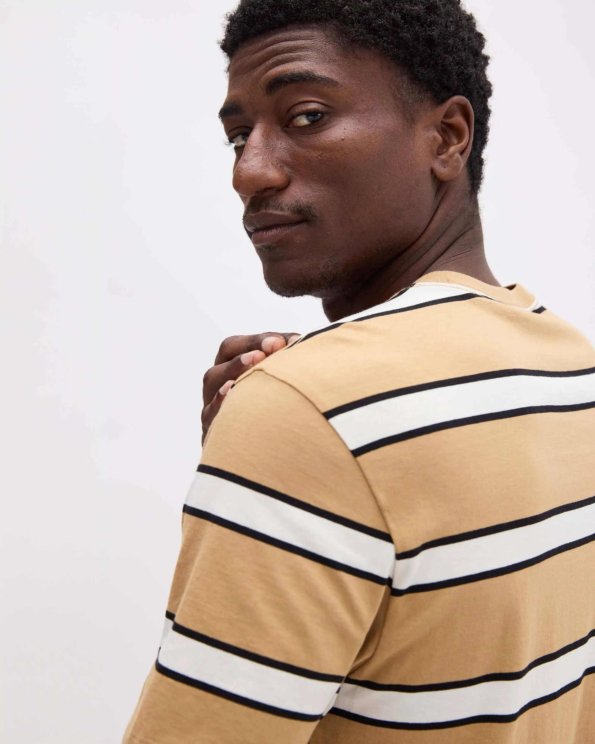 Men's Striped Pima Tee