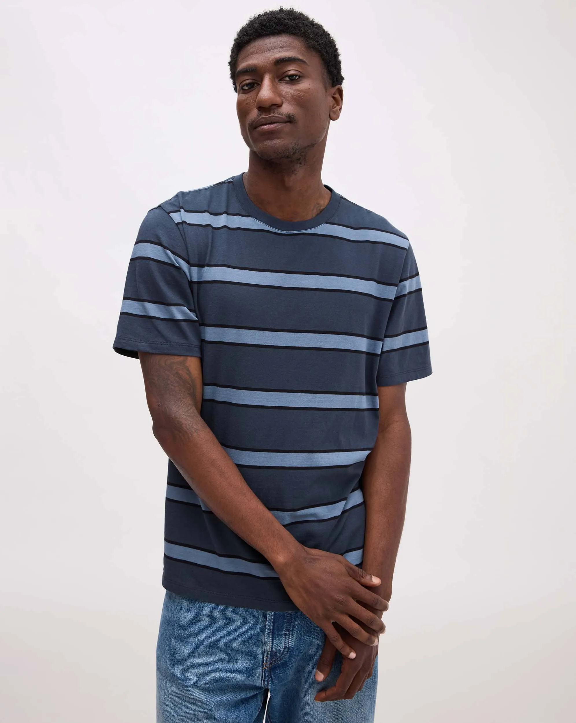 Men's Striped Pima Tee