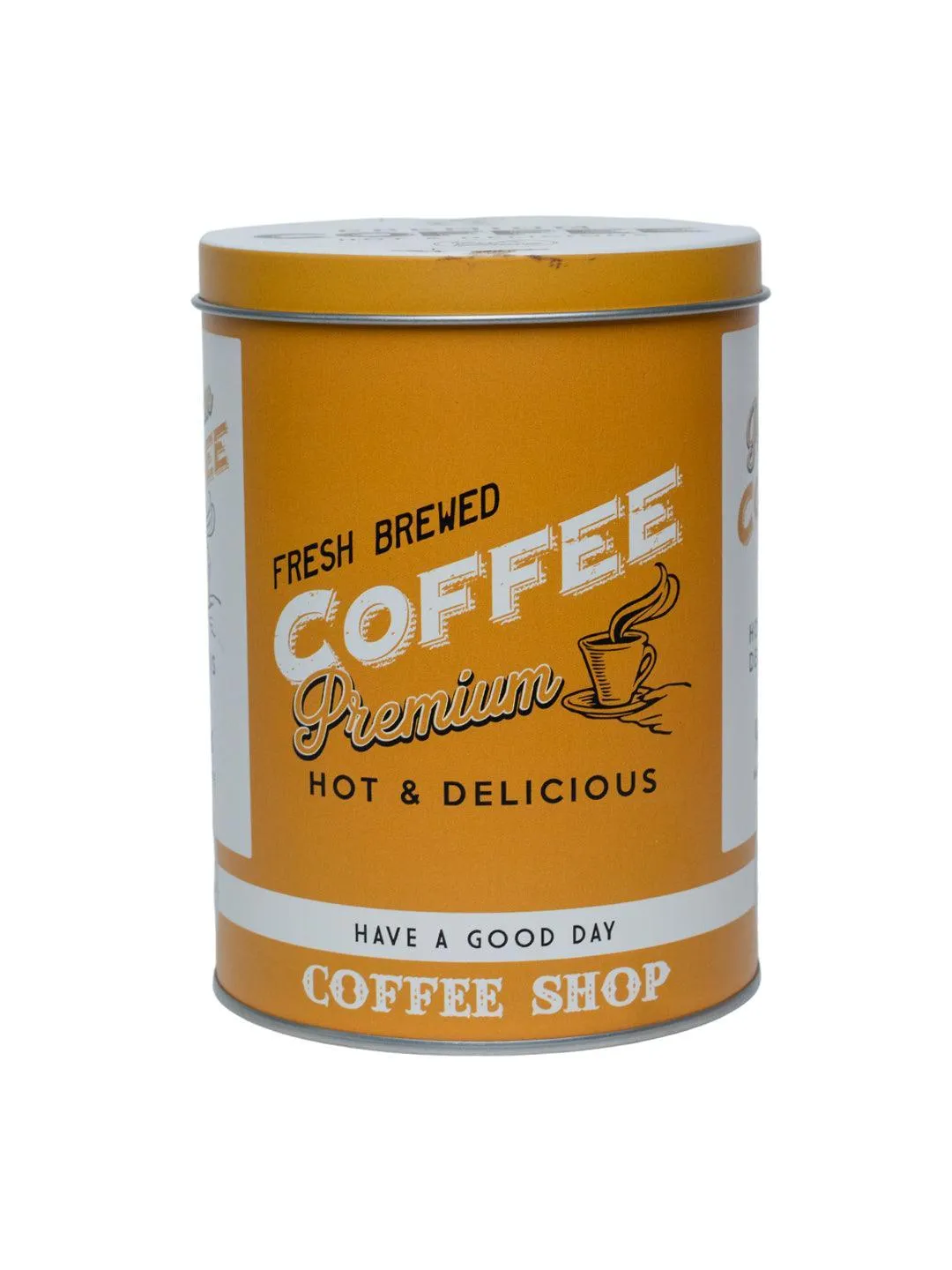 Metal Coffee Jar - Yellow, 1000Ml