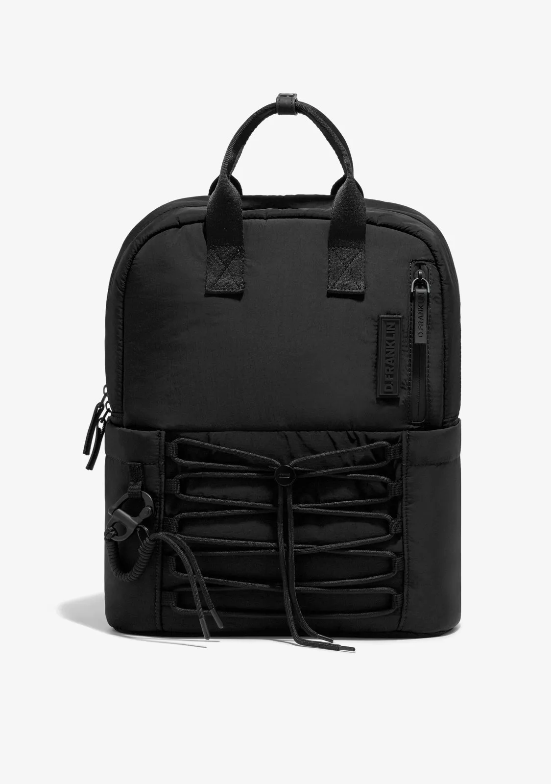 Multi-Pocket Nylon Backpack Black   Custom Set Lime