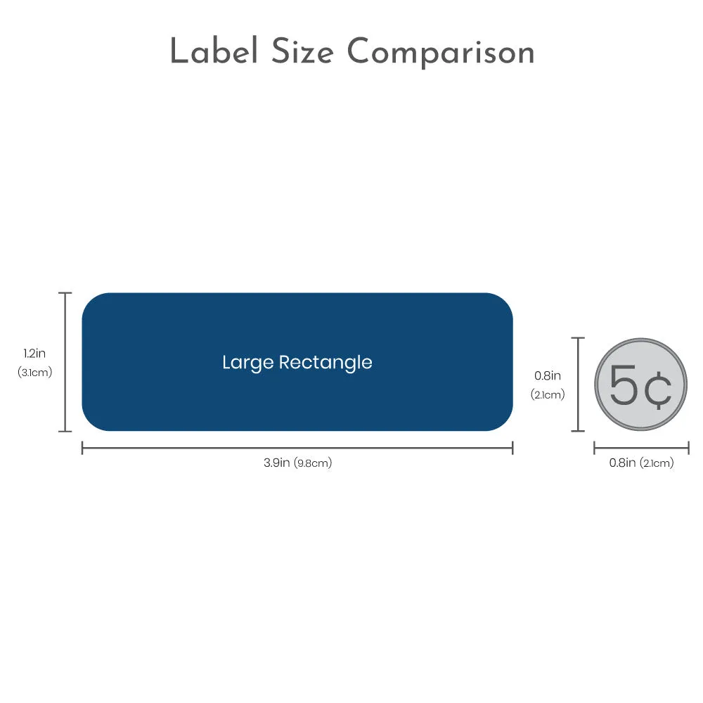 Multicolor Icon Large Rectangle Name Labels