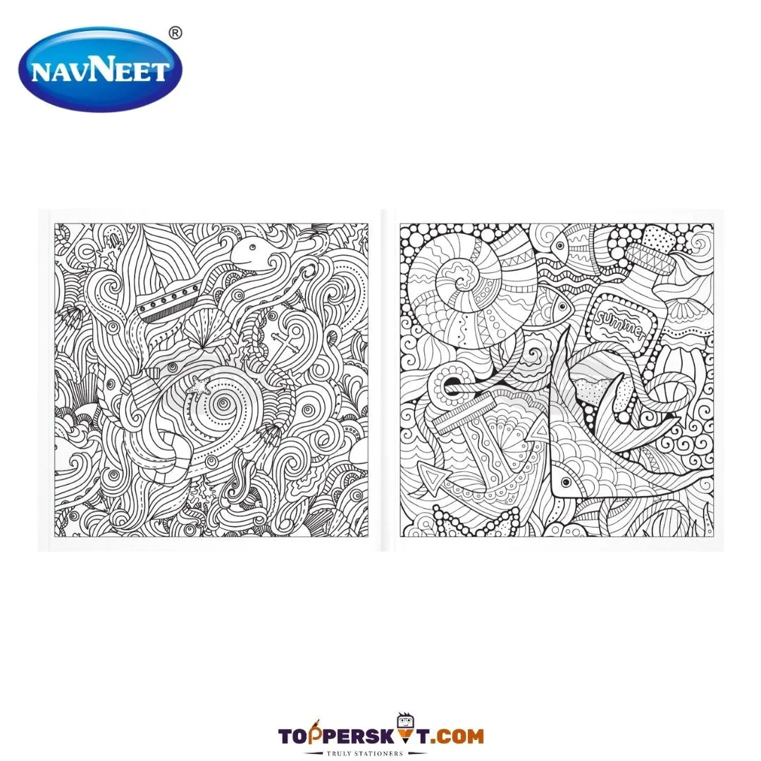 Navneet Serene Seascapes Mandala Colouring Book ( Pack of 1 )
