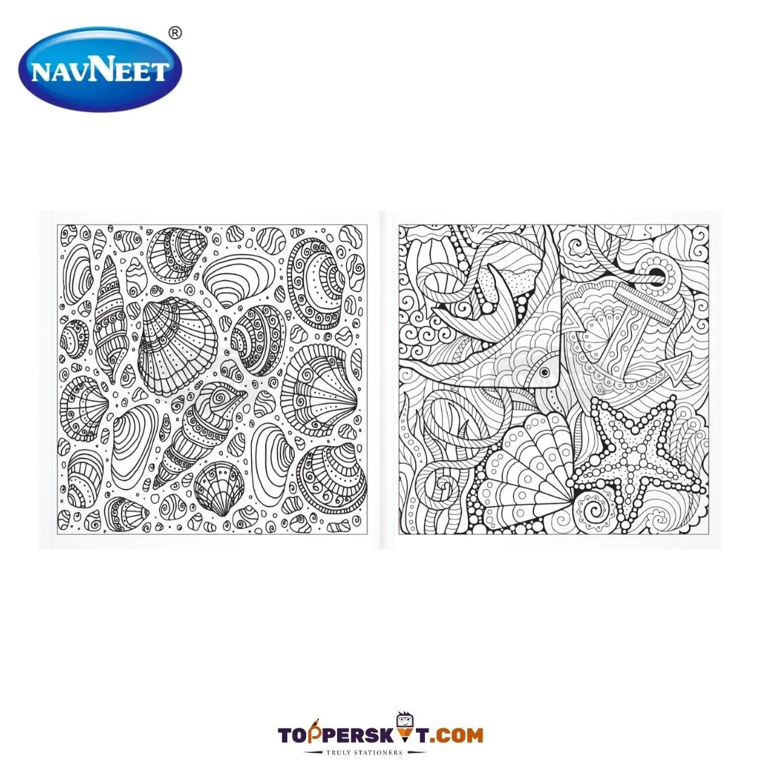 Navneet Serene Seascapes Mandala Colouring Book ( Pack of 1 )