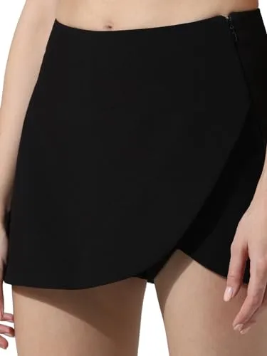 ONLY Polyester Blend Western Skort Black