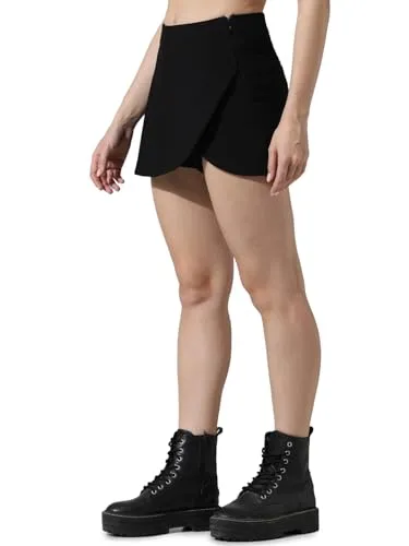 ONLY Polyester Blend Western Skort Black