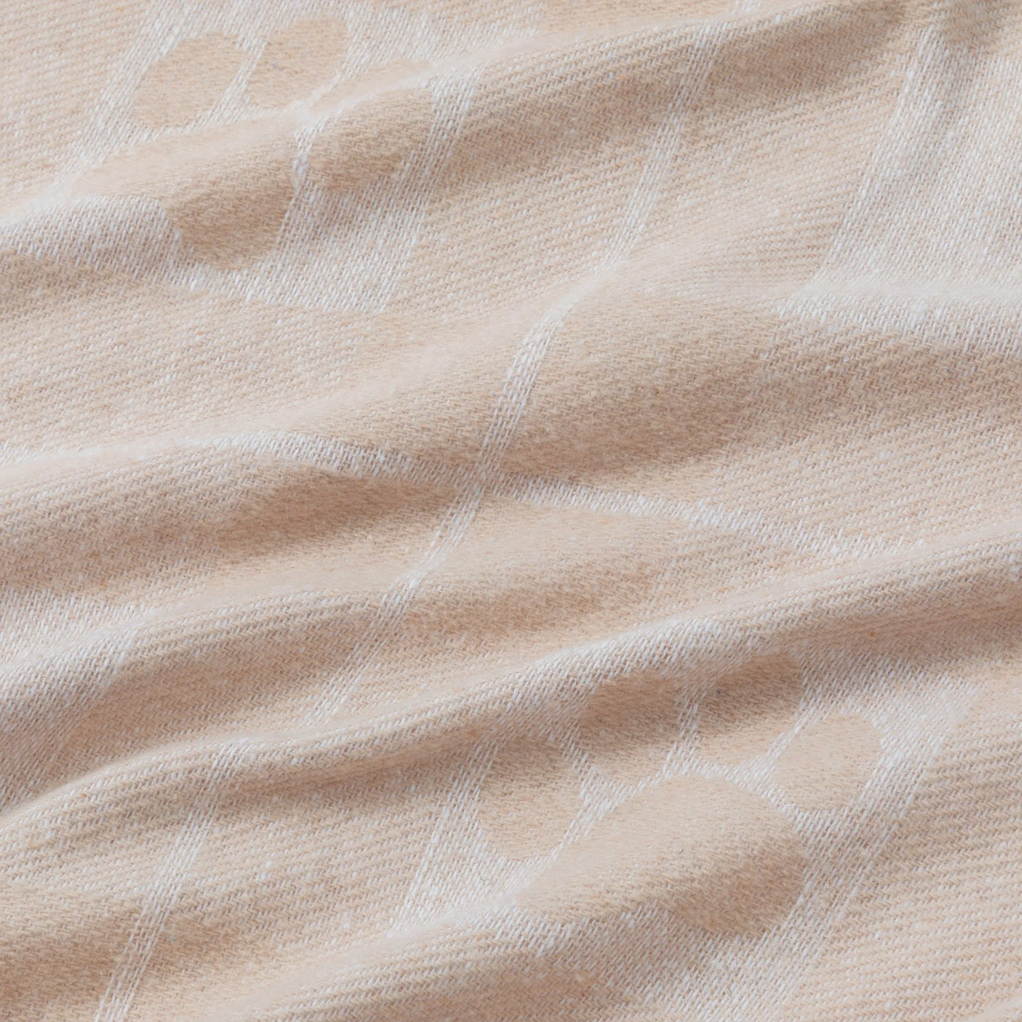 Paw Print Cotton Blend Throw Blanket with Fringe - 70” x 56”