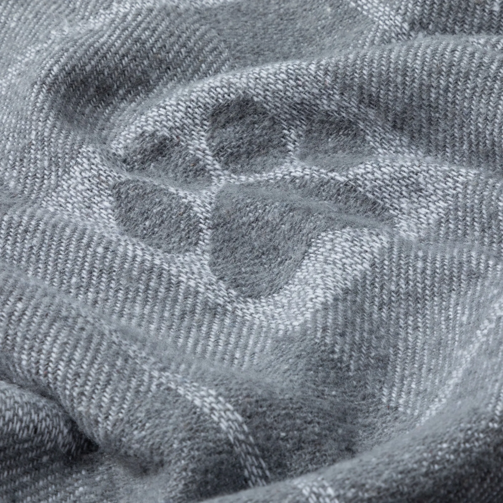 Paw Print Cotton Blend Throw Blanket with Fringe - 70” x 56”