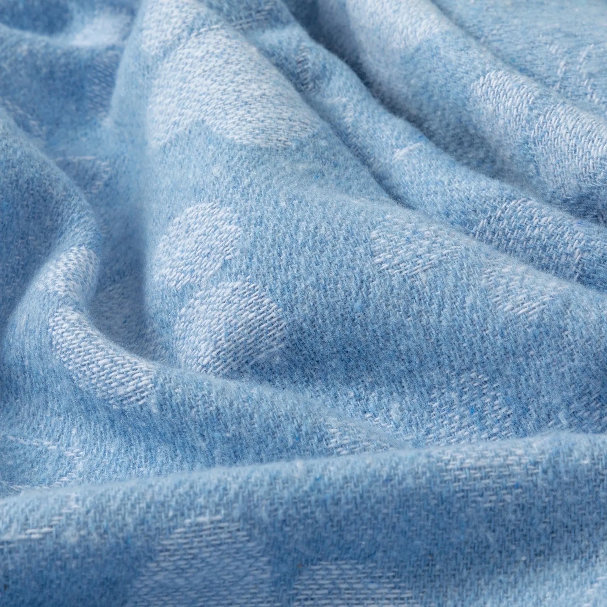 Paw Print Cotton Blend Throw Blanket with Fringe - 70” x 56”