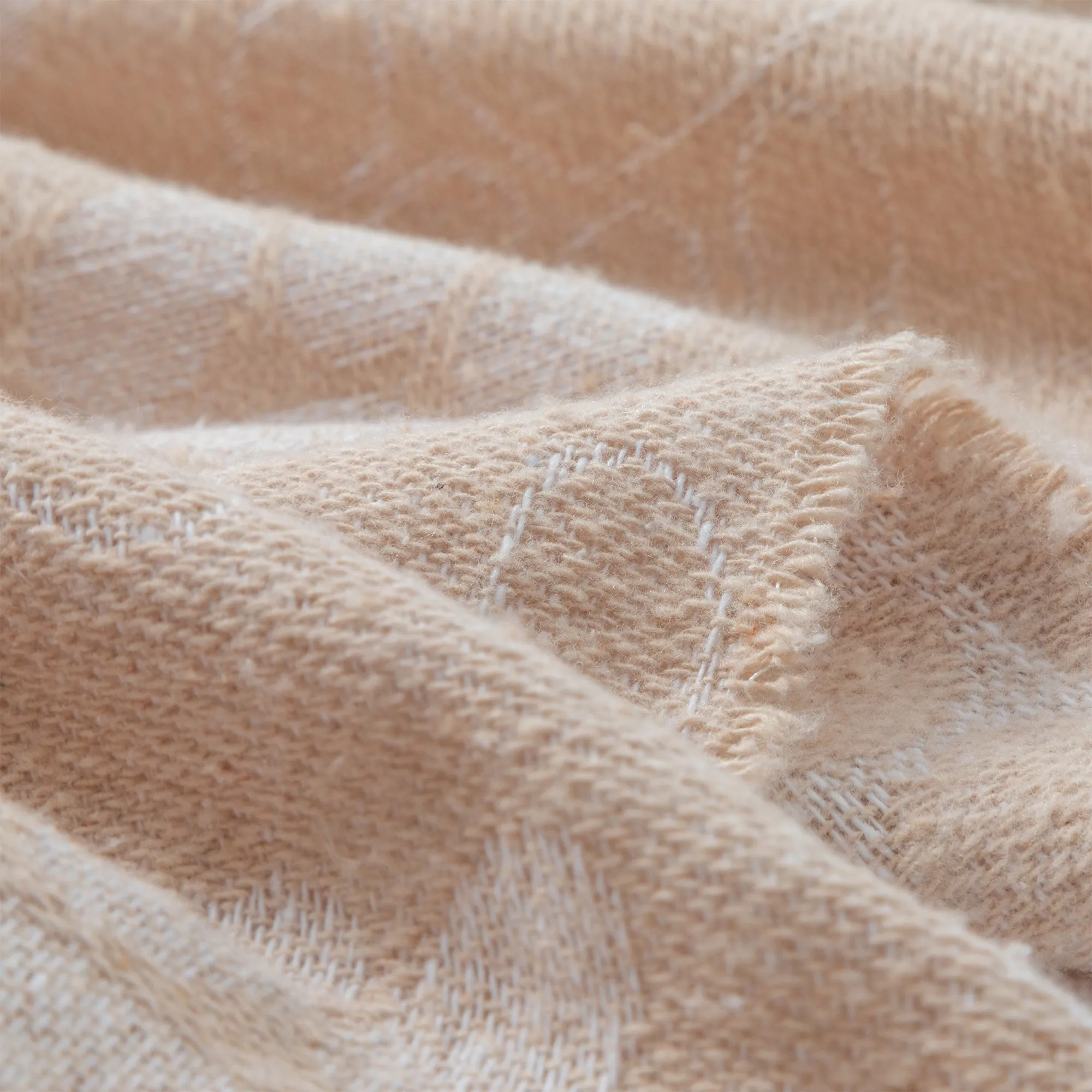 Paw Print Cotton Blend Throw Blanket with Fringe - 70” x 56”